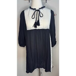 Umgee Black Lace Top sz S